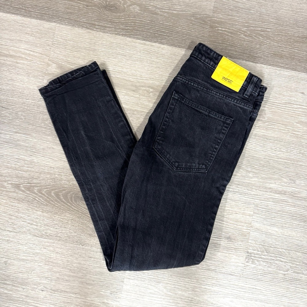 WeSC Alessandro Black 5-Pocket Distressed Denim Pants Men's 32x32